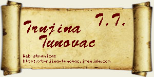 Trnjina Tunovac vizit kartica